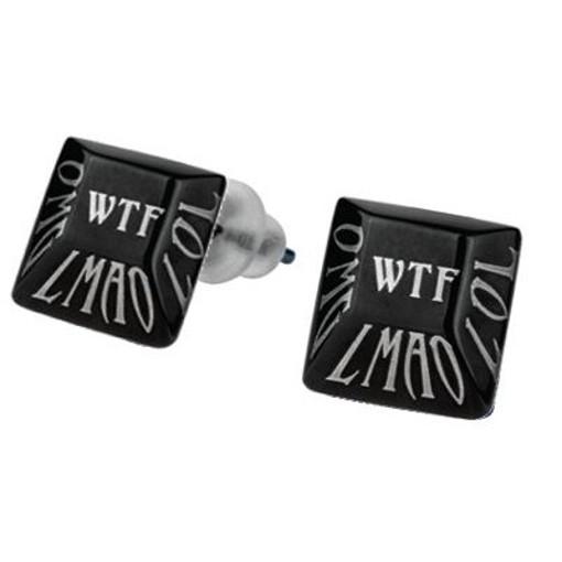 Black Stainless Steel earrings *WTF*