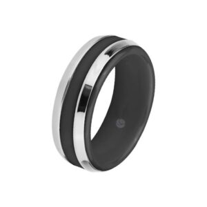 Stainless Steel and black Ceramic Ring *Prestige & Luxury*