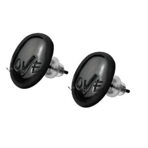 Stainless Steel Earrings black PD *TEEN LOVE*