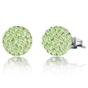 Stainless Steel Earrings with green Swarovski Elements *Speranza*