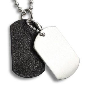 Stainless Steel Pendant black sand effect *YOU eMotiKO*