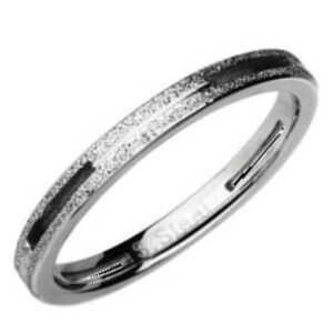 Stainless steel ring *Ghibli* - sand effect