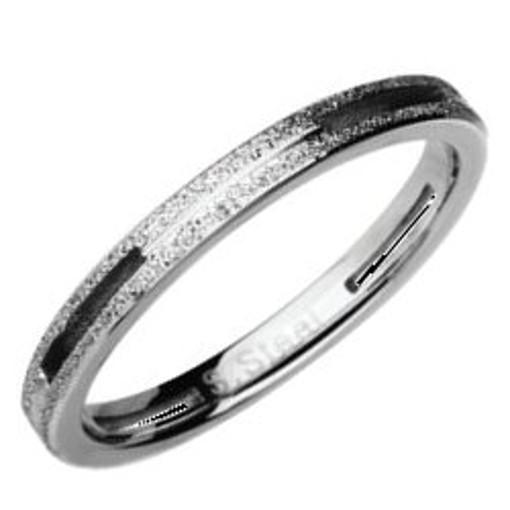 Stainless steel ring *Ghibli* - sand effect