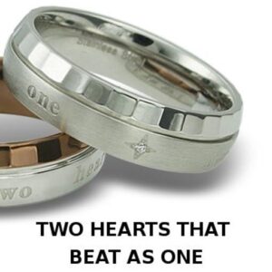 Stainless Steel Ring *Two hearts that beat as one*