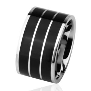 Stainless Steel Ring black *Pianoforte* 2
