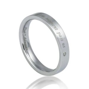 Stainless Steel Ring with brillant 0,5 kt (cod.GRSD34)