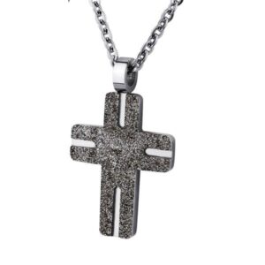 Stainless Steel Pendant sand effect *Stone*