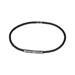 Leather and Stainless Steel Bracelet *Braid*