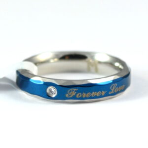 Stainless Steel Ring *Forever Love* 4 mm