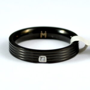 Stainless Steel Ring black *Scream* S