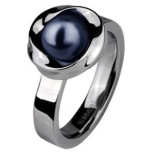 Stainless Steel Ring with river pearl *Pearl of Nile*