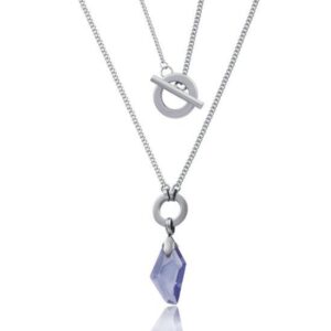 Stainless Steel Necklace with glass *Mirage*