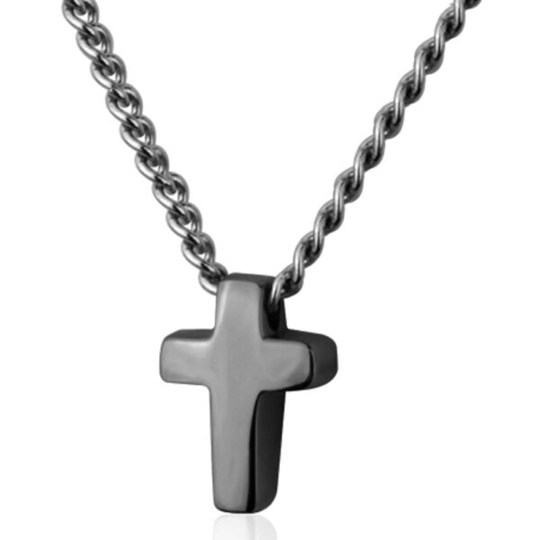 Stainless Steel Necklace with Pendant grey *Dono di Dio*