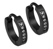 Stainless Steel Earrings gun with Swarovki Elements